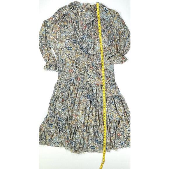 Free People Feeling Groovy Floral Long Sleeved Maxi Dress Sheer No Slip Large - Picture 7 of 10